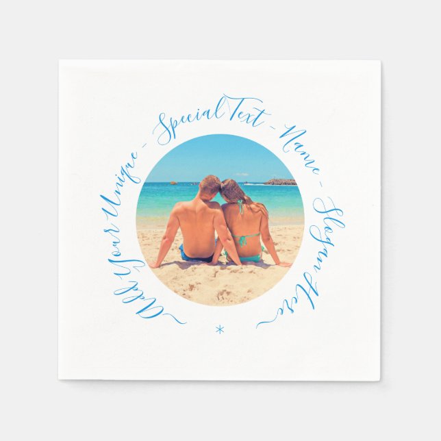 Servilleta De Papel Personaliza tus toallas fotográficas con texto Per (Anverso)