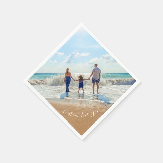 Servilleta De Papel Personaliza tus toallas fotográficas con texto Per (Borde)