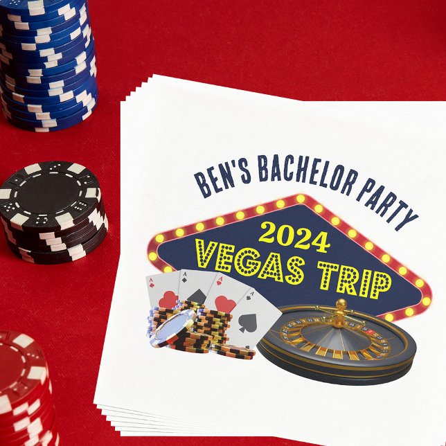 Servilleta De Papel Personalizable Bachelor Party Las Vegas Trip Casin (Subido por el creador)