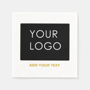 Servilleta De Papel Personalizable Business Añadir logotipo blanco mod
