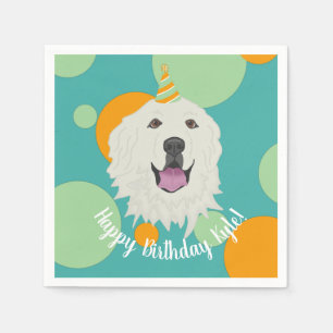 Servilleta De Papel Personalizable Cumpleaños Grandes Pirineos