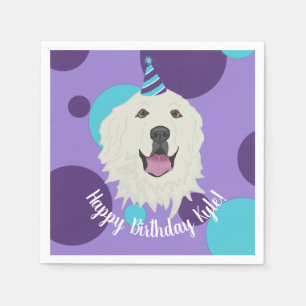 Servilleta De Papel Personalizable Cumpleaños Grandes Pirineos