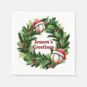 Servilleta De Papel Personalizable de Béisbol de Santa Cap