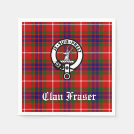 Servilleta De Papel Personalizable de Clan Fraser Escudo Badge Tartán