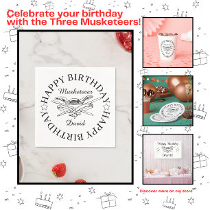 Servilleta De Papel Personalizable de Fiesta de cumpleaños feliz de ho