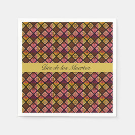 Servilleta De Papel Personalizable Dia de los Muertos de México