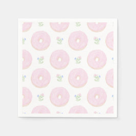 Servilleta De Papel Personalizable Donut Sweet First Birthday