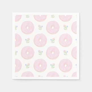 Servilleta De Papel Personalizable Donut Sweet First Birthday