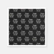 Personalizable Feliz Cumpleaños Texto | Blanco y n