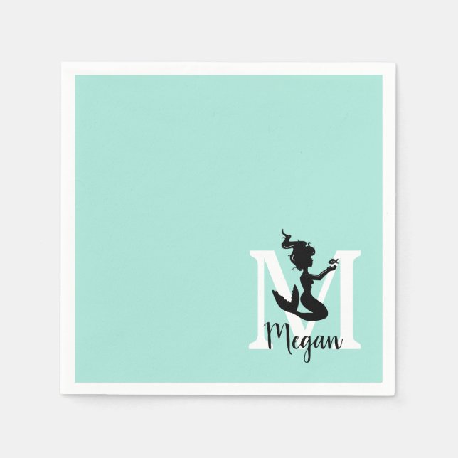 Servilleta De Papel Personalizable Mermaid Fiesta Napkins (Anverso)