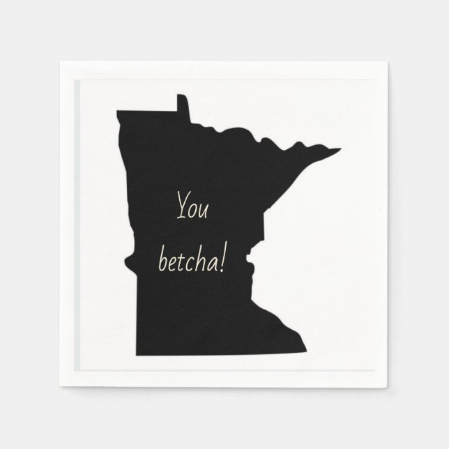 Servilleta De Papel Personalizable Minnesota You Betcha Napkins (Anverso)