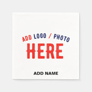 SERVILLETA DE PAPEL PERSONALIZABLE MODERNO ESTILO BLANCO VERIFICADO MA