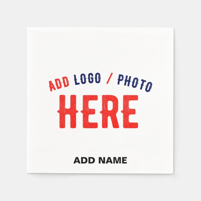 SERVILLETA DE PAPEL PERSONALIZABLE MODERNO ESTILO BLANCO VERIFICADO MA (Anverso)