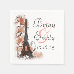 Servilleta De Papel Personalizable Paris Eiffel Tower papel