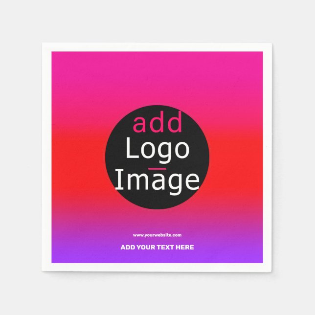 Servilleta De Papel Personalizable profesional de moda Magenta (Anverso)