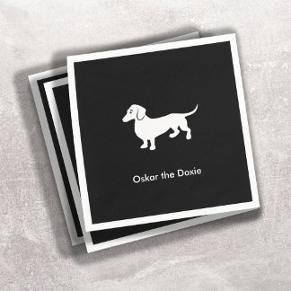 Servilleta De Papel Personalizable simple de Dachshund