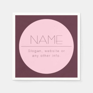 Servilleta De Papel Personalizable Texto moderno con borde