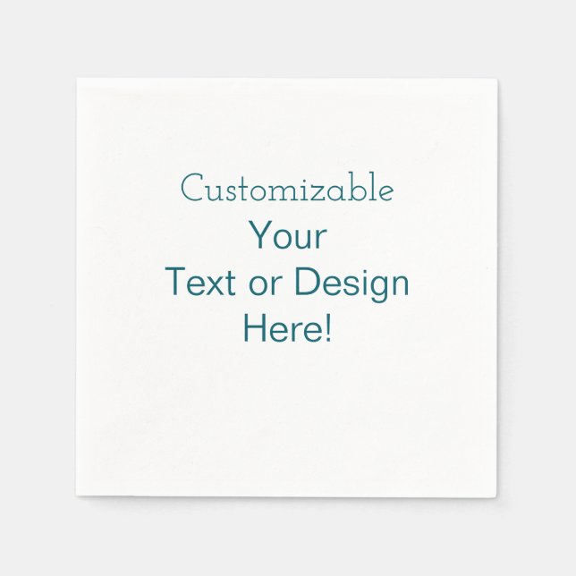 Servilleta De Papel Personalizable/ Tu texto o diseño aquí! (Anverso)