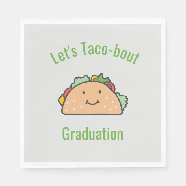 Servilleta De Papel Personalizable Vamos Taco-Bout Graduation Taco (Anverso)