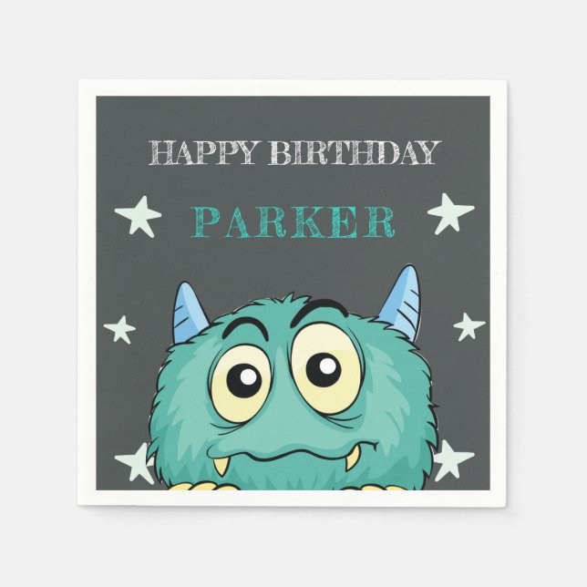 Servilleta De Papel Personalización de la fiesta de cumpleaños temátic (Anverso)