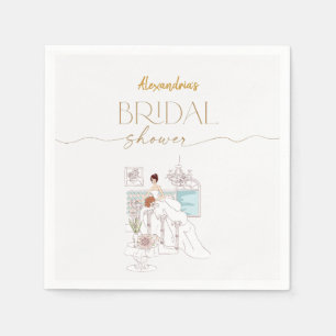Servilleta De Papel Personalización de la ropa de ducha de novia