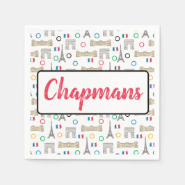 Servilleta De Papel Personalización de los Juegos de París 2024