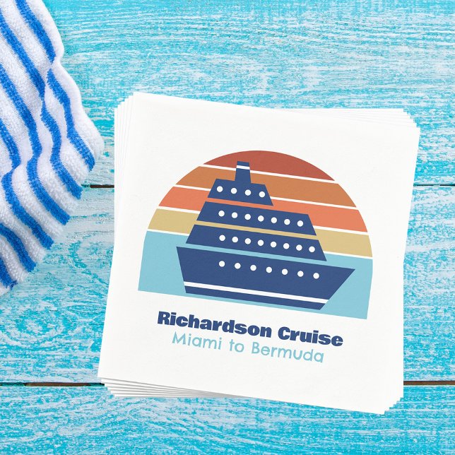 Servilleta De Papel Personalización del Sunset de la familia de crucer (Subido por el creador)