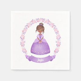 Servilleta De Papel Personalización étnica morada de princesa linda