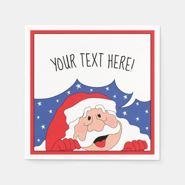Servilleta De Papel Personalización Navidades Cocktail Napkins Santa S (Anverso)