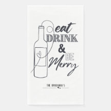 Servilleta de papel personalizada 'Comer, Beber y