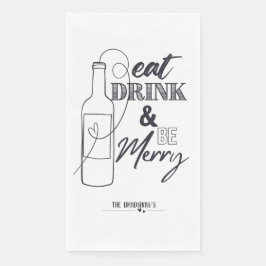 Servilleta de papel personalizada 'Comer, Beber y 