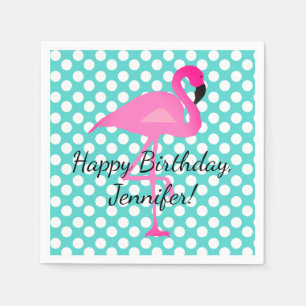 Servilleta de papel personalizada del flamenco y