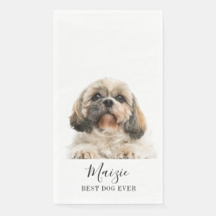 Servilleta De Papel Personalizada foto de Mascota de perro shih tzu