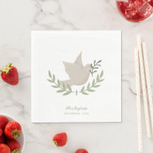 Servilleta de papel personalizada para bautizo uni