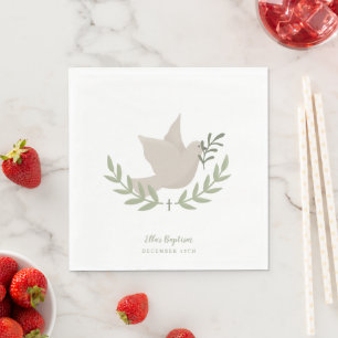 Servilleta de papel personalizada para bautizo uni