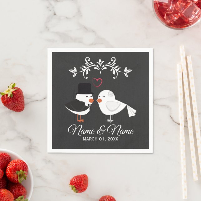 Servilleta de papel personalizada para boda (In situ)