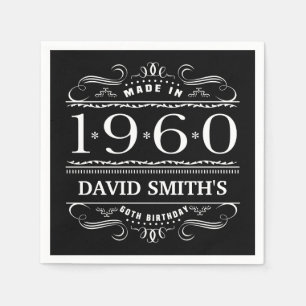Servilleta De Papel Personalizado 1960 60 cumpleaños