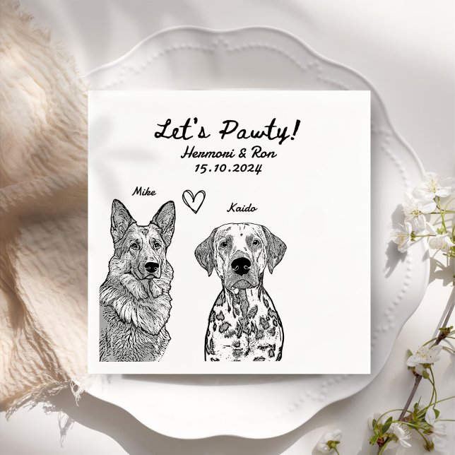 Servilleta De Papel Personalizado 2 Mascota Dibujar toallas Bodas pers (Subido por el creador)