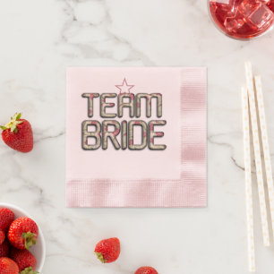 Servilleta De Papel Personalizado 3D Bride Team Boda Napkins