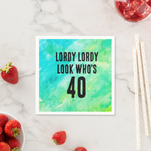 Servilleta De Papel Personalizado 40.º tinte acuarela