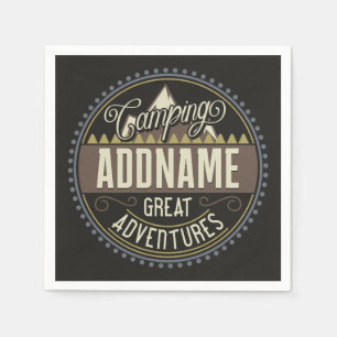 Servilleta De Papel Personalizado AGREGAR NOMBRE Familia Camping Reuni