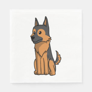 Servilleta De Papel Personalizado alemán de Shepherd Cute