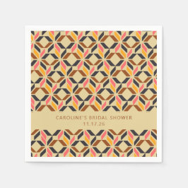 Servilleta De Papel Personalizado amarillo negro geométrico moderno du