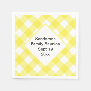 Servilleta De Papel Personalizado amarillo rústico de la reunión de