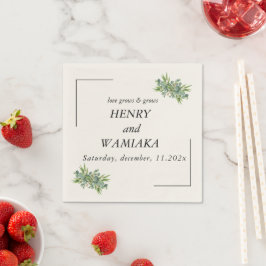 Servilleta De Papel Personalizado AMOR GROW & GROW Boda Napkins