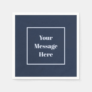 Servilleta De Papel Personalizado: Armada de mensajes y Fiesta azul cl