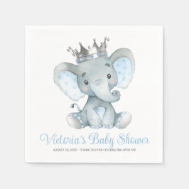 Servilleta De Papel Personalizado Baby Boy Elephant Baby Shower