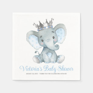 Servilleta De Papel Personalizado Baby Boy Elephant Baby Shower