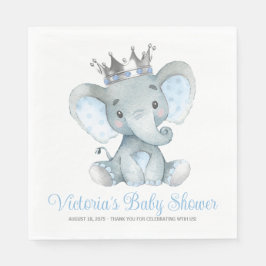 Servilleta De Papel Personalizado Baby Boy Elephant Baby Shower
