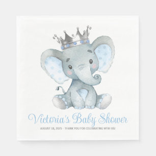 Servilleta De Papel Personalizado Baby Boy Elephant Baby Shower